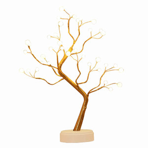 20 "masa Bonsai ağacı <span class=keywords><strong>LED</strong></span> gece masa lambası 36 inciler bakır tel IP44 anma yapay noel ışıkları dekoratif aydınlatma - Product Image 6