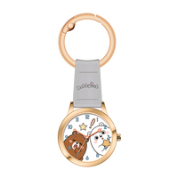 Montre ODM décorative 2026 Virtue Kids avec bracelet en cuir, boîtier en alliage et motif ours mignon, fournisseur, cadeau pour étudiant