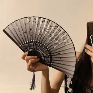 Abanicos Plegables al por Mayor Estilo Antiguo con Pintura a Tinta, Pequeños, Ideales para Danza y Accesorios de Fotografía - Product Image 2