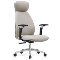 Chaise de bureau de direction en cuir véritable et PU, réglable, confortable, chaise de patron moderne et minimaliste