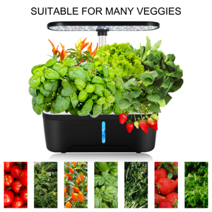 Système hydroponique à spectre complet connecté au Wi-Fi, lampe de culture de plantes à hauteur réglable, kit de culture d'<span class=keywords><strong>herbes</strong></span> aromatiques intelligent à 6 trous - Product Image 5