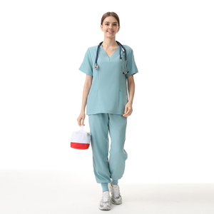 Uniformes musulmanes de manga corta <span class=keywords><strong>para</strong></span> <span class=keywords><strong>mujer</strong></span> al por mayor, traje largo, uniformes de enfermería hospitalaria <span class=keywords><strong>para</strong></span> médicos, hospitales y clínicas - Product Image 6