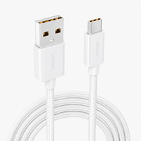 Kabel Pengisian Cepat 65W USB a ke Type C Kompatibel VOOC dengan Chip E-Marker, Kabel Jalinan, Pasokan Pabrik OEM ODM