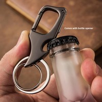 Porte-clés multifonctionnel moderne en métal pour homme, décapsuleur créatif, gravé au laser, pour clés de voiture, livraison express