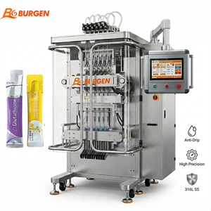 เครื่องบรรจุเจลพลังงานแบบแท่ง 4-6 ช่อง รุ่นสั่งทำพิเศษ พร้อมระบบป้องกันการหยดไหล สำหรับบรรจุซองของเหลว - Product Image 1