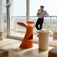 Moderne Casual Fiberglas-Barhocker für Esszimmer, Wohnzimmer, Küchen, Cafés, Hotels und Außenbereiche - Langlebige Gewerbemöbel