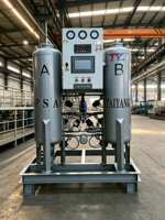 Generator Oksigen PSA HongBo 90% High Flow Skid Mounted Kapasitas 1-5000L/H Keamanan Tinggi untuk Pabrik Tungku Busur Listrik Logam Bekas