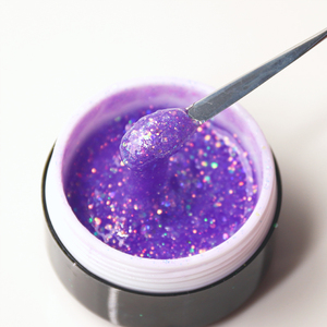 TPO & Hema Free Rainbow Glitter Gel Builder Purple <b>Sequin</b> Nail Extension Gel 1000ml Opal Glitter Nails Building Gel Hard OEM ODM - Product Image 1