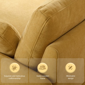 Sillón Individual Extra Grande Tapizado en Chenilla, Cómodo <span class=keywords><strong>y</strong></span> Amplio, para Sala de Estar de Diseño Moderno - Product Image 5