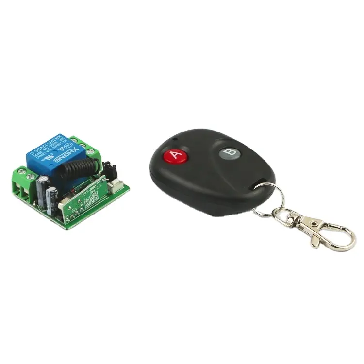 DC 12V 10A 1CH 433MHz Relay Wireless RF Remote Control Switch Module Receiver With Transmitter
