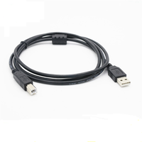 USB2.0 pria B KE pria Printer kabel Data berlapis nikel jaket PVC untuk Printer komputer kamera pemindai hitam AM BM kabel USB 2.0