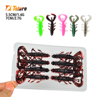 2023 Weihai usine 5.5cm 70mm 1.4G 2.7G Tpe plastique Silicone odeur lumineuse pêche Simulation appât doux crevettes leurre