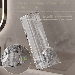 <span class=keywords><strong>Dispenser</strong></span> a <span class=keywords><strong>ventosa</strong></span> trasparente in plastica acrilica a parete facile da installare per <span class=keywords><strong>sapone</strong></span> liquido per <span class=keywords><strong>sapone</strong></span> per animali domestici - Product Image 4