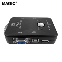 Nouvel arrivage : Commutateur KVM USB 2 ports, répartiteur USB 2.0 VGA, pour imprimante, souris, clavier, vidéo, USB, HDMI