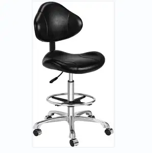 符合人体工程学的绘图椅，带靠背支撑，多功能高度可调旋转滚动凳，多功能家庭办公室Des