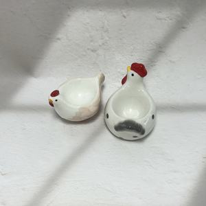 حامل بيض سيراميك صغير على شكل دجاجة عالي الجودة، طبق تقديم للإفطار، صينية، زينة عيد الفصح، الأكثر مبيعًا بسعر المصنع - Product Image 1