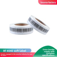 Étiquettes souples radiofréquences RF 40x40 mm (8,2 MHz) antivol pour supermarchés, cosmétiques, autocollants de sécurité EAS CN