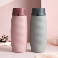 Gobelet à café pliable sans BPA, qualité alimentaire, 600 ml, bouteilles d'eau en silicone pliables, anti-fuite, pour le camping en plein air, bouteille à boisson