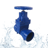 Vanne à opercule manuelle en fonte ductile PN10 DN40-300 EPDM à faible couple, époxy bleu, pour l'irrigation agricole