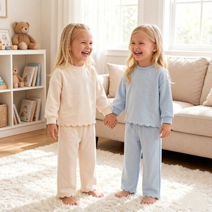 Set RTS Autunno Inverno per <span class=keywords><strong>Bambina</strong></span> con Felpa Monogrammata e <span class=keywords><strong>Pantaloni</strong></span> in Spugna Francese, Abbigliamento Casual per Bambine - Product Image 1