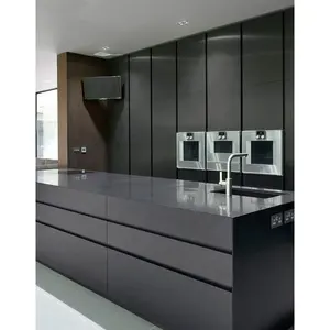 2023 Hangzhou Vermont New Model Kitchen Black Cabinets Kitchen Furniture Set Design