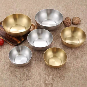 Stainless Steel Bowls 304 Golden Silver For Rice Kimchi Dipping <b>Sauces</b> Home Use Dishwasher Safe - Product Image 2