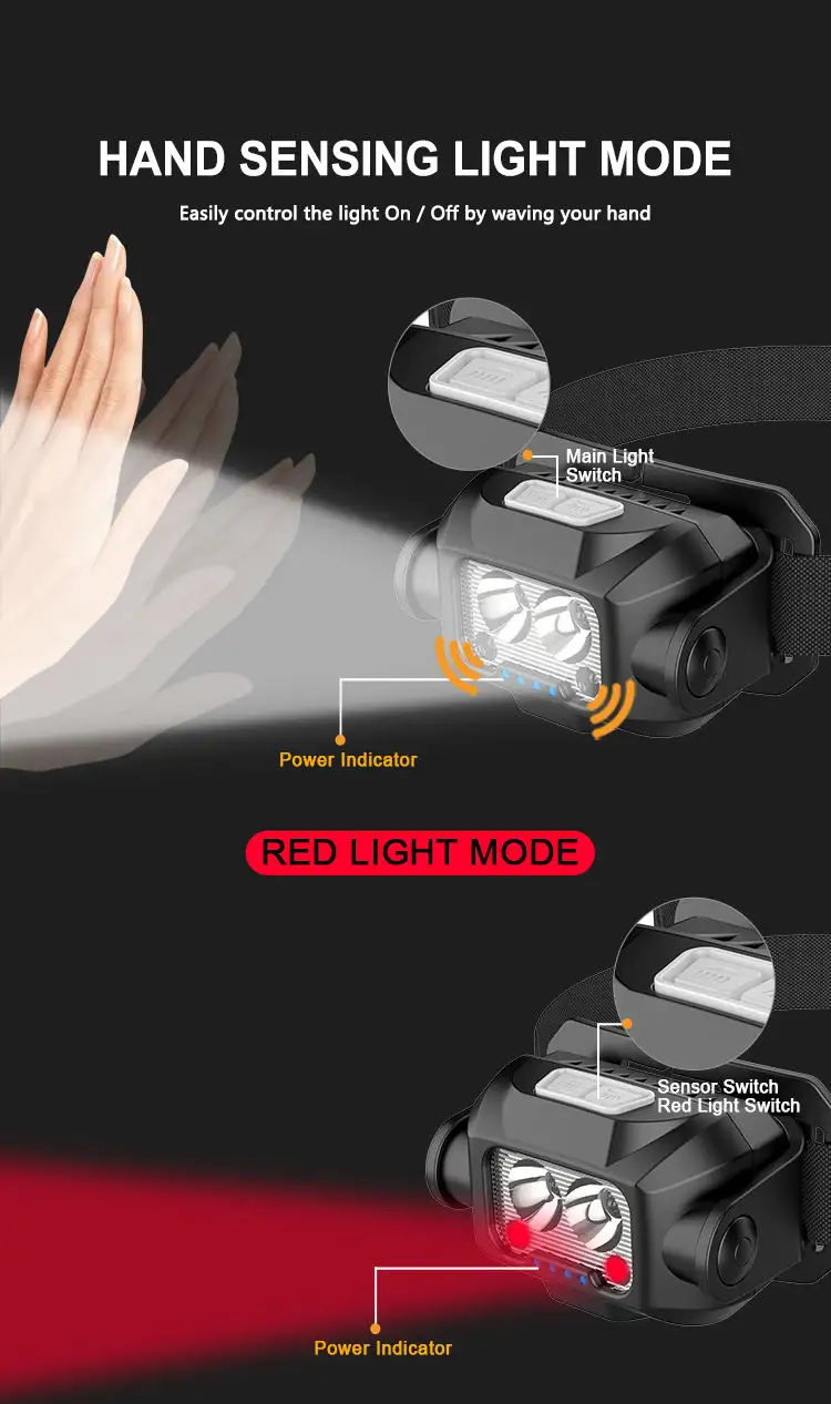 Индукционный фонарь с датчиком движения
