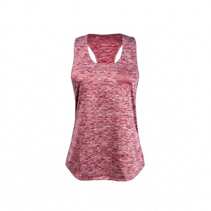 Women's <b>Red</b> Marled Knitted <b>Tank</b> <b>Top</b> Scoop Neck Breathable Casual Sleeveless <b>Top</b> - Product Image 1