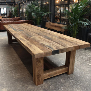 Tavolo da Ristorante in Legno Massiccio, Robusto e Pratico, Progettato per Cucina e Sala da Pranzo in Stile Rurale/Country - Product Image 6