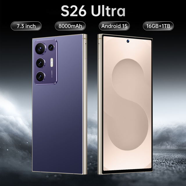 S26 Ultra 5G Smartphone with 108MP Rear and 72MP Front Camera HD Screen Resolution Octa Core CPU CDMA and LTE Cellular
