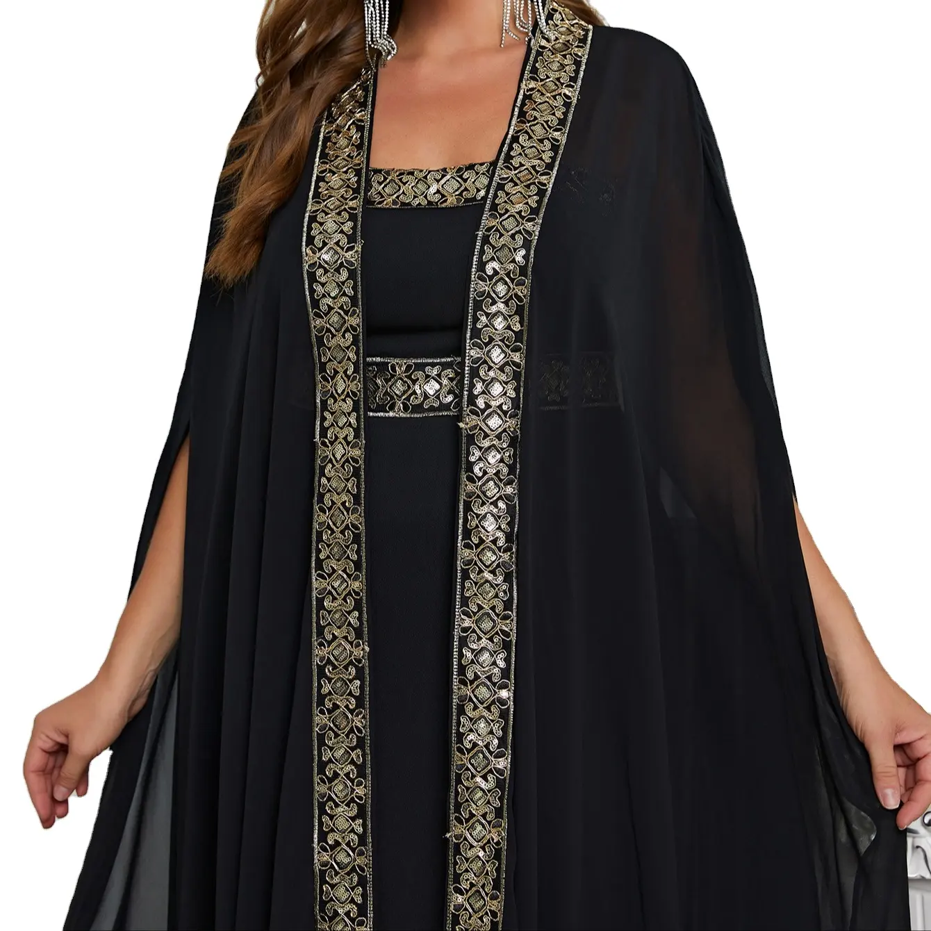 DLR032 elegante donna abaya manica lunga tinta unita dubai Maxi abito modesto islamico abito da festa da sposa medio oriente