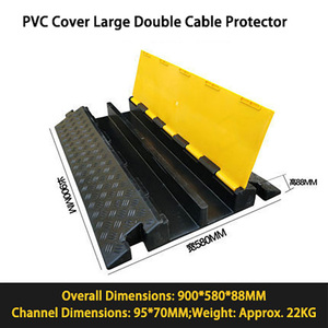 Rampe de protection de câbles en PVC, simple ou double canal, pour intérieur, extérieur, scène et circulation - Product Image 5