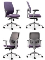 Chaise design moderne violette ergonomique et confortable pour la maison chaise de bureau avec coussin en éponge pour ordinateur