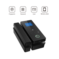 Serrure de porte en verre numérique intelligente avec application Tuya |   Télécommande par empreinte digitale avec stockage cloud |   Bloc d'alimentation d'urgence double en alliage d'aluminium Type-C