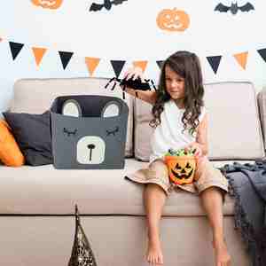 Foldable <b>Collapsible</b> Kids Animal Felt Laundry Fabric Gift Storage Basket Box Bag for Baby - Product Image 4