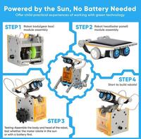 Kit de robot DIY solaire 13 en 1, jouets éducatifs scientifiques pour enfants, assemblage STEM, robot transformable, cadeau idéal pour les garçons