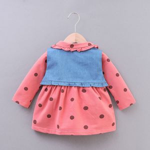 Otoño Punto 2pcs 3 años Bebé Ropa niños niñas vestido de <span class=keywords><strong>denim</strong></span> - Product Image 5