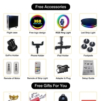 Plateforme ronde en métal Rossmine 360 pour cabine photo, support pour smartphones et appareils photo pour la prise de vue vidéo et photo lors d'événements