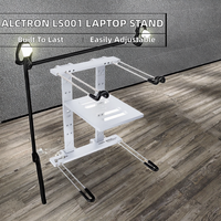 Support pour ordinateur portable pliable multifonction en alliage d'aluminium Alctron LS001, support réglable portable, support de table de bureau pour scène