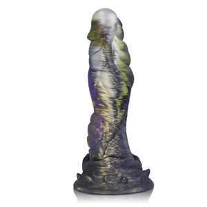 Juguete sexual de silicona líquida de 8 pulgadas, consolador alienígena de mezcla de colores con ventosa, masturbador anal de fantasía para hombres y mujeres, juguete sexual para adultos - Product Image 5
