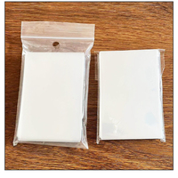 50 pièces/paquet de protège-cartes transparents en film de 200 microns, type popcorn, Toploader, à ouverture de 3 pouces, mini pochettes de protection pour cartes