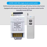 1CH 30A relais récepteur universel 433/315Mhz sans fil RF télécommande interrupteur pour pompe à eau pour système de maison intelligente AC 220V