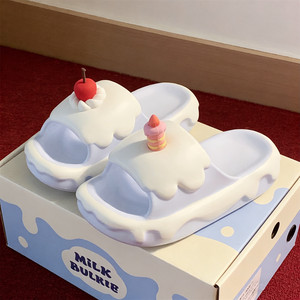 XIXITIAO Vente <span class=keywords><strong>en</strong></span> gros de tongs pour filles Kawaii Cherry Cream Cake EVA antidérapantes, sandales d'été mignonnes pour l'intérieur <span class=keywords><strong>et</strong></span> l'extérieur pour les étudiants - Product Image 2