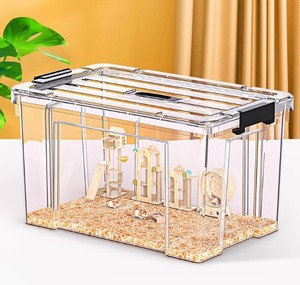 Cage pour hamster maison transparente pour petits animaux de compagnie produits pour animaux de compagnie fournitures de villa - Product Image 3