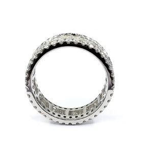 Bague de Fiançailles et de Mariage Classique en Or Blanc Massif 18 carats avec Diamants Baguette Véritables, Design Élégant, Haute Qualité, Fabrication Chinoise - Product Image 3