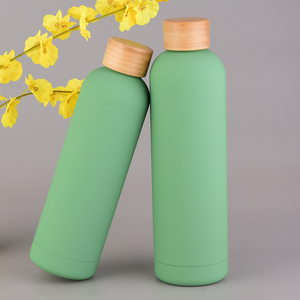 Khuyến Mại Phòng Tập Thể Dục Thể Thao Chai Nước Cách Điện Phích Tái Sử Dụng Thép Không Gỉ Chai Với Nắp Tre - Product Image 3