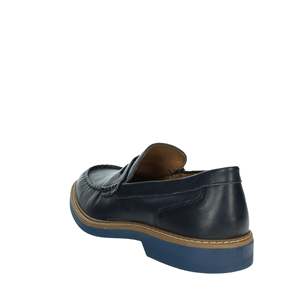 Mocassins pour homme Imac en cuir bleu à semelle épaisse, chaussures décontractées - Product Image 2