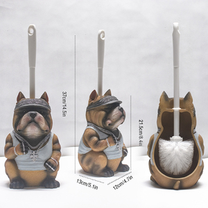 Support de brosse <span class=keywords><strong>WC</strong></span> en résine, design compact personnalisé, moderne et luxueux, en forme de chien de type Bully, accessoire de toilette pour cuisine d'hôtel - Product Image 2