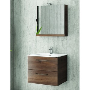 Mobile da Bagno Tradizionale NEL-60 Kamalu 60 cm a Pavimento con Lavabo Integrato e Due Cassetti in Fibra di Carbonio - Product Image 3
