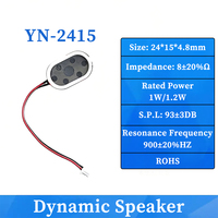 Vente directe usine – Micro-haut-parleur 2415 24*15MM 8 Ohms 1W, accessoires de klaxon à aimant interne en plastique pour composants acoustiques